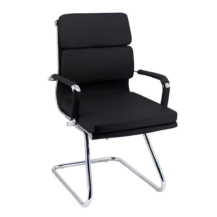 Set Da 2,Poltrona Mito Attesa Simil Nera/Cromata