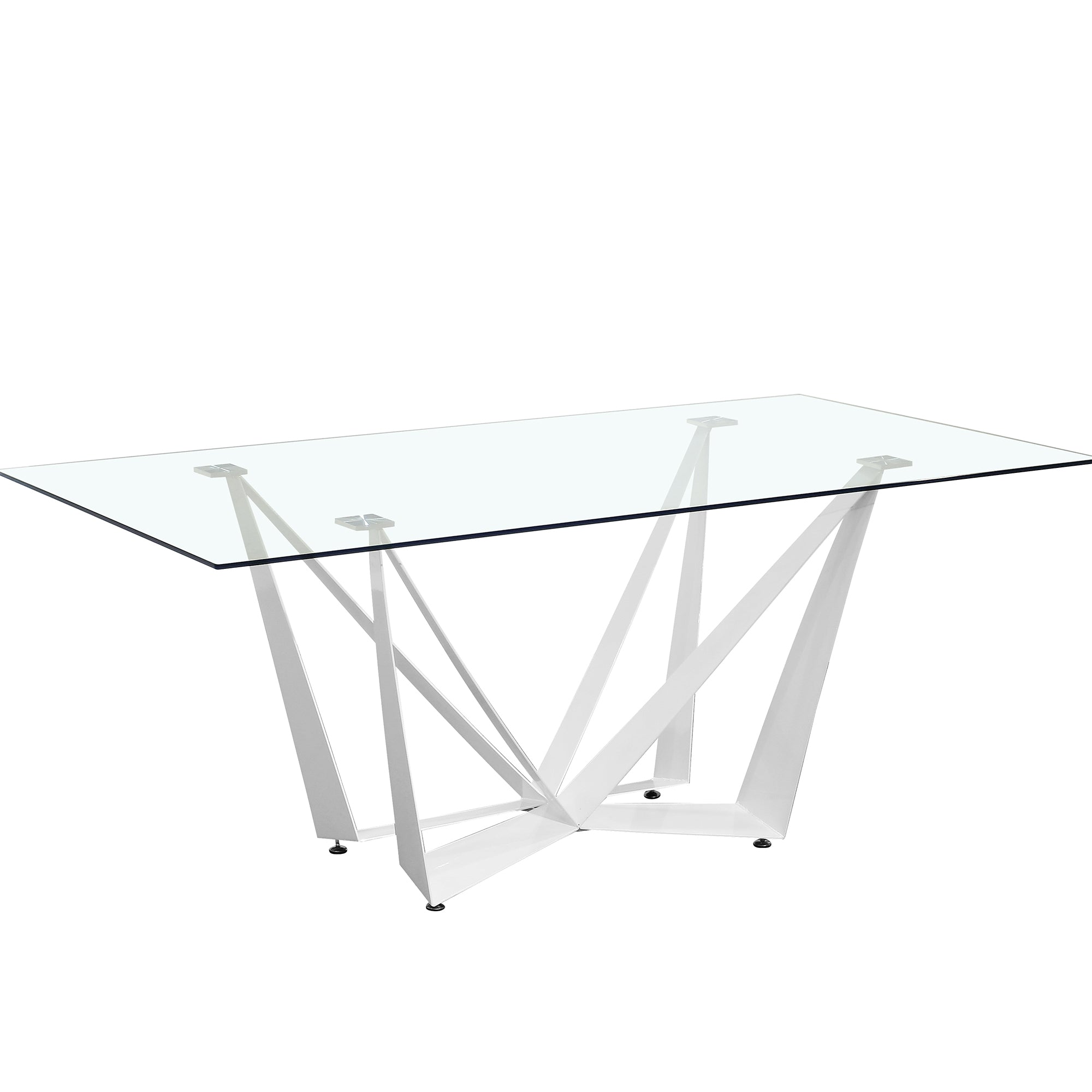 Tavolo Nifar  Vetro/Bianco