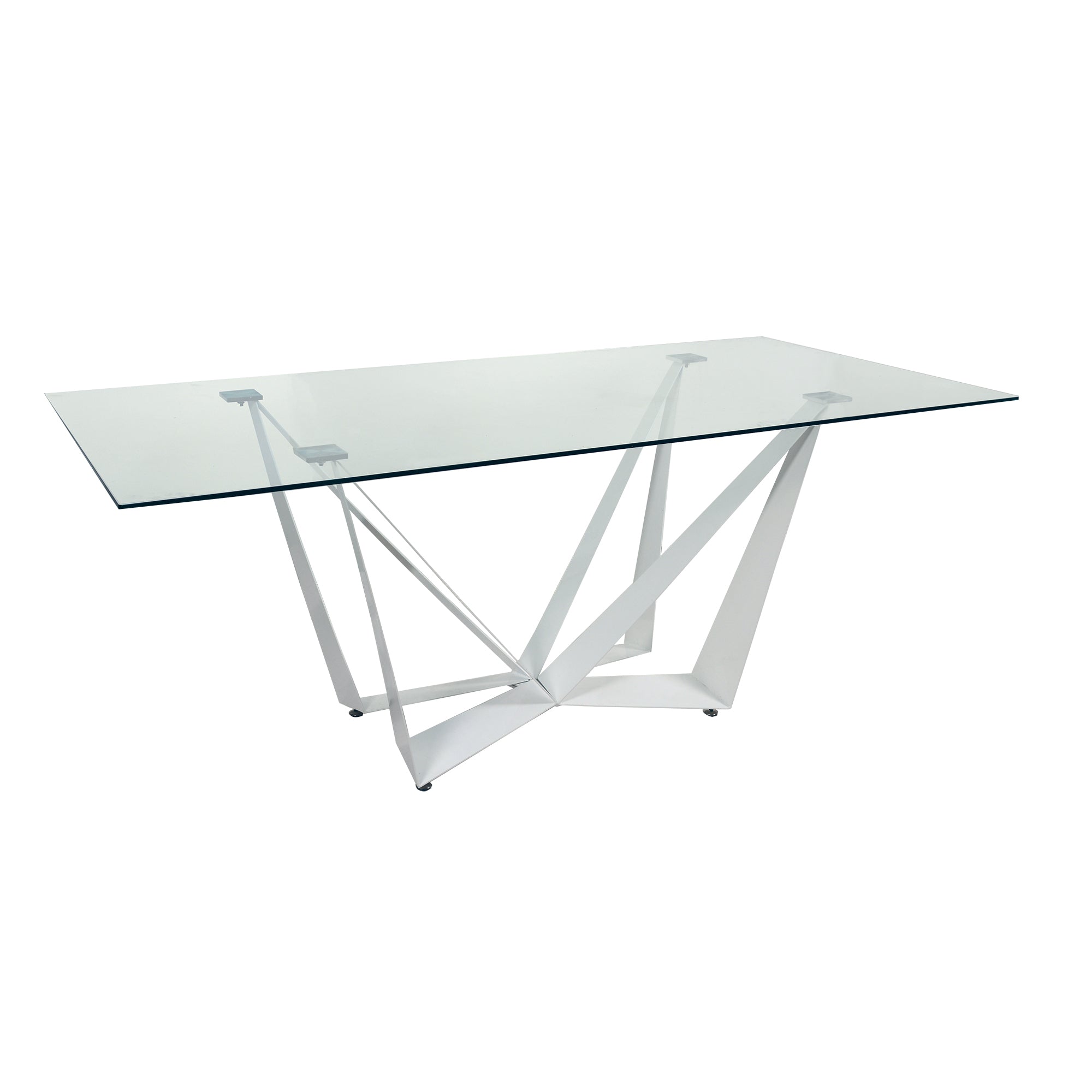 Tavolo Nifar  Vetro/Bianco