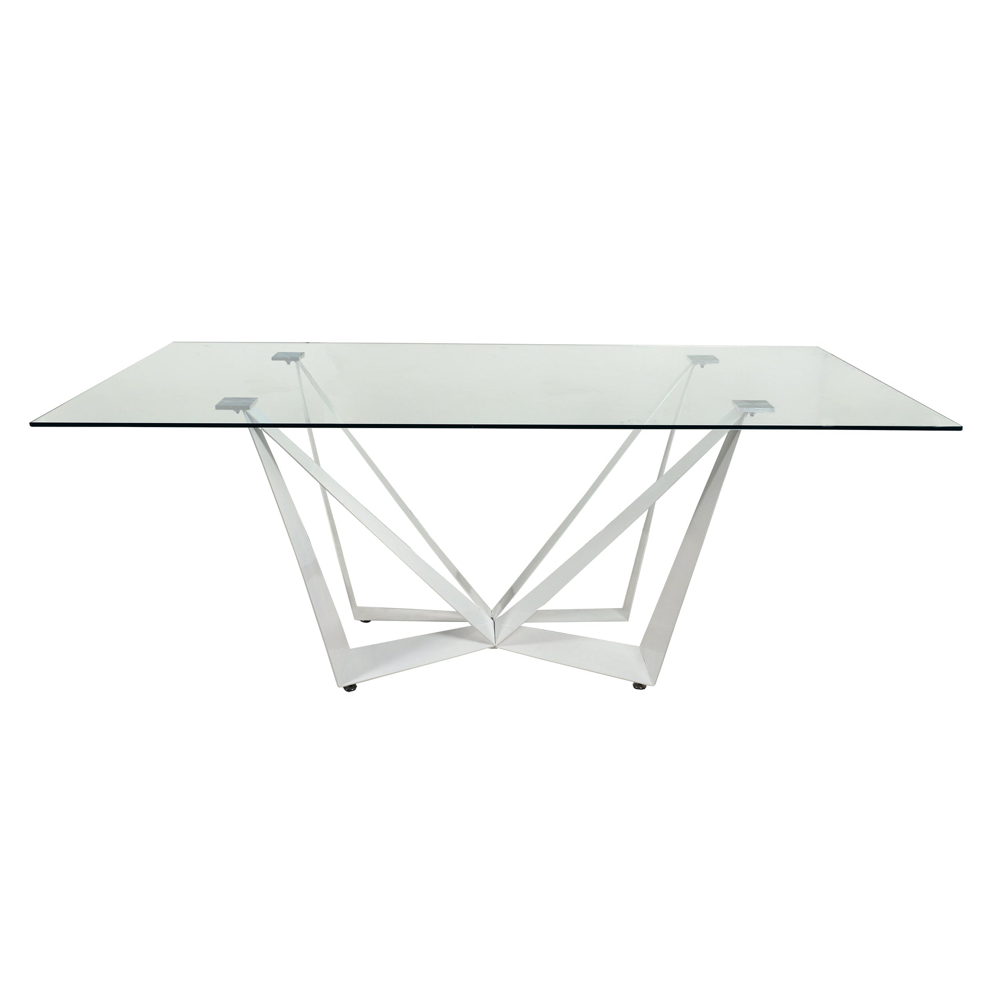 Tavolo Nifar  Vetro/Bianco