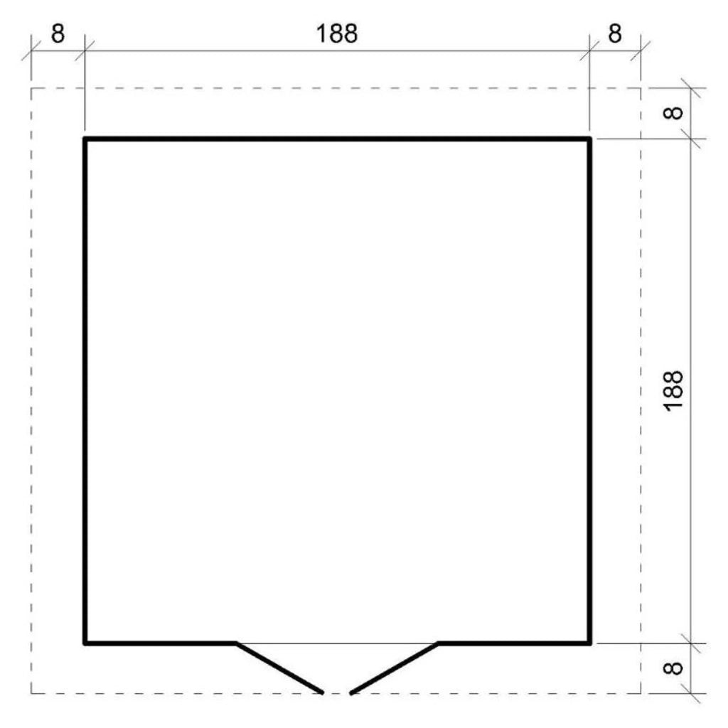 Casetta da giardino in legno 3,53 m² TIMBELA M309C1+M309G