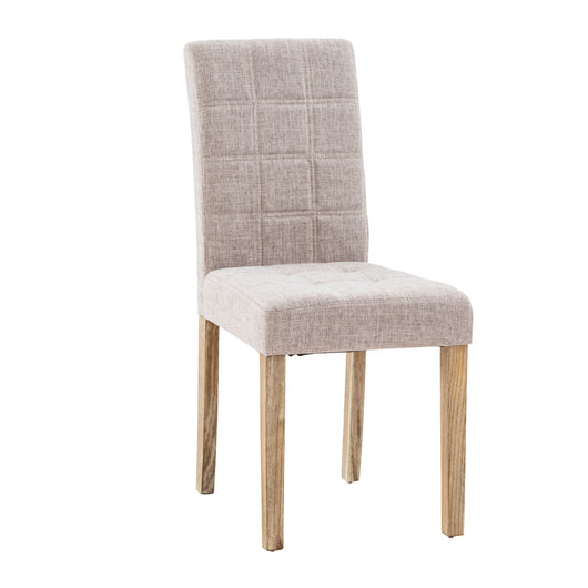 Set Da 2, Sedia Yari In Tessuto Canapa Scuro/Gambe Rovere