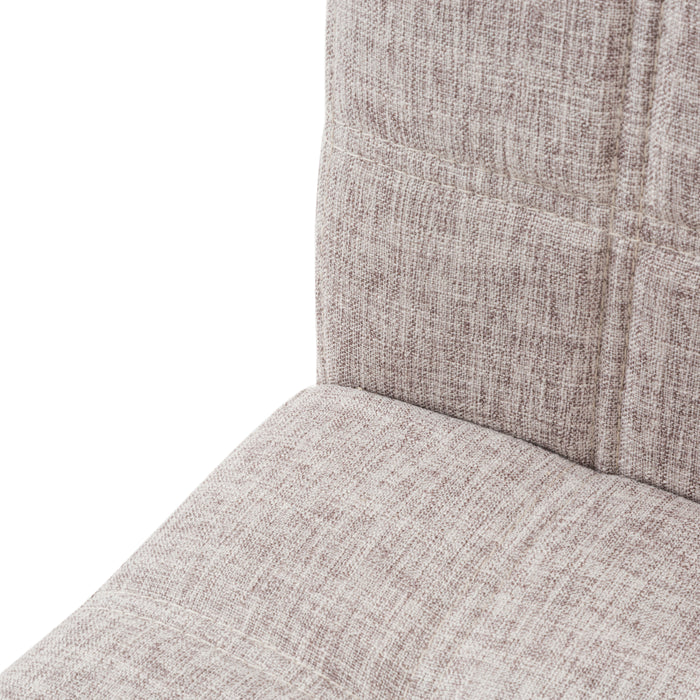 Set Da 2, Sedia Yari In Tessuto Canapa Scuro/Gambe Rovere