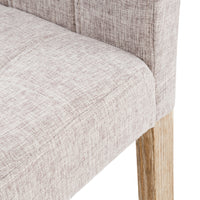 Set Da 2, Sedia Yari In Tessuto Canapa Scuro/Gambe Rovere