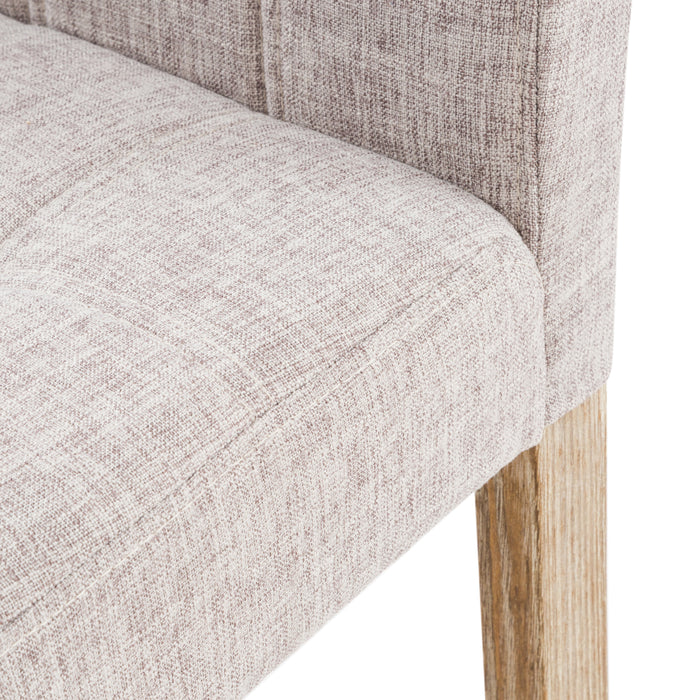 Set Da 2, Sedia Yari In Tessuto Canapa Scuro/Gambe Rovere