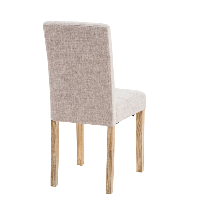 Set Da 2, Sedia Yari In Tessuto Canapa Scuro/Gambe Rovere