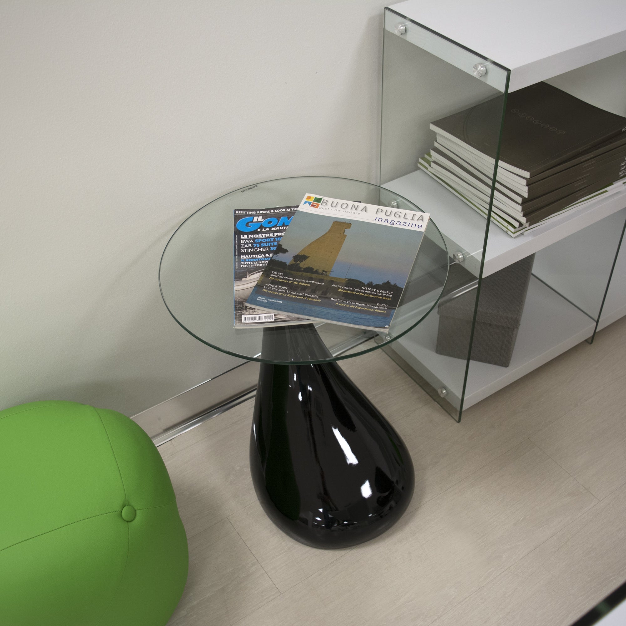 Tavolino Goccia 2  Nero 45*54*54