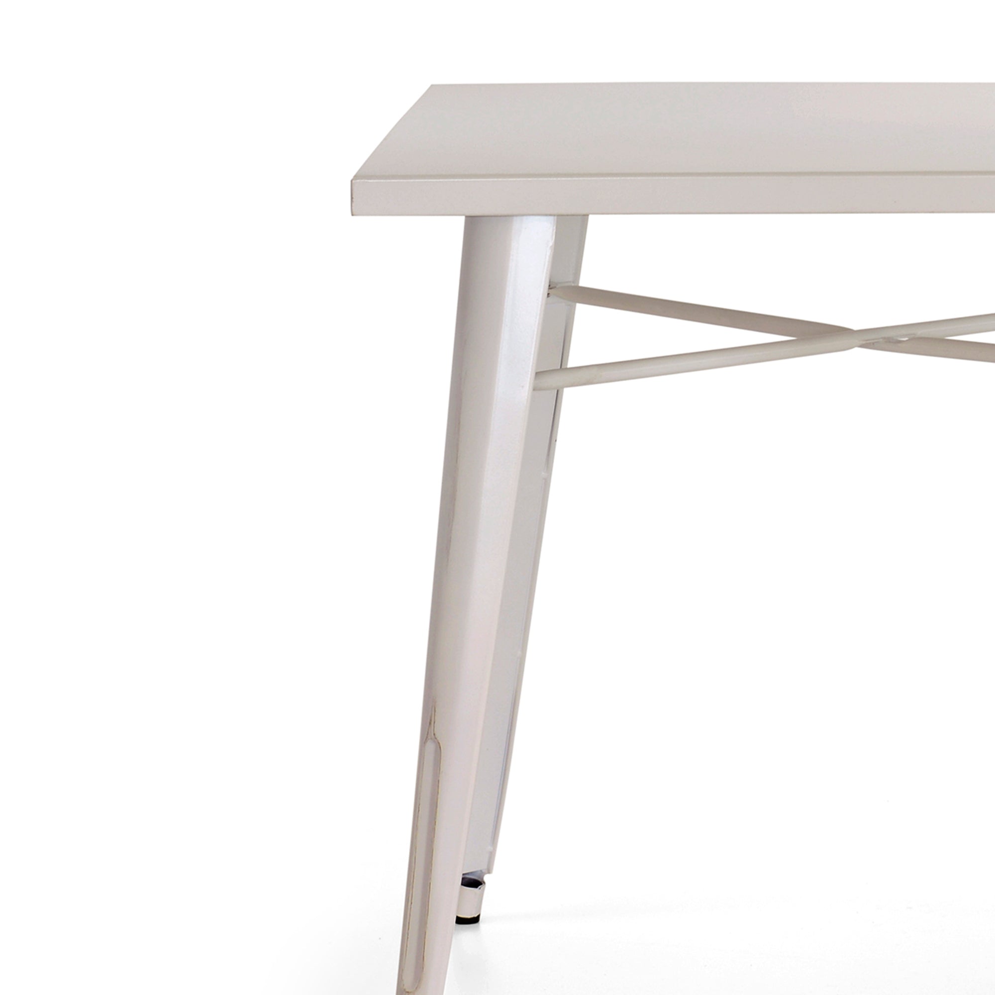 Tavolo Tucson In Metallo Bianco Anticato