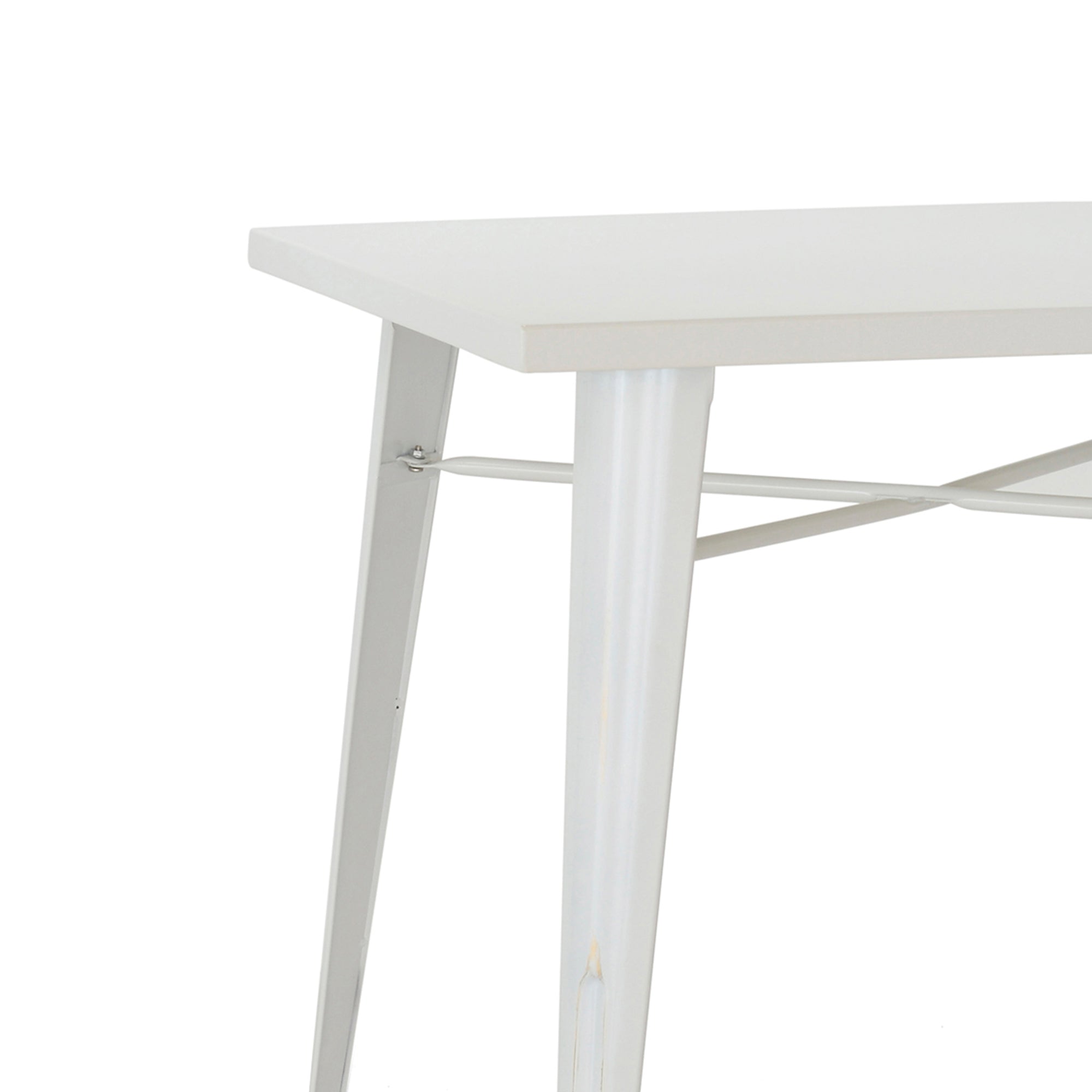 Tavolo Tucson In Metallo Bianco Anticato