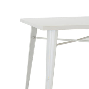 Tavolo Tucson In Metallo Bianco Anticato