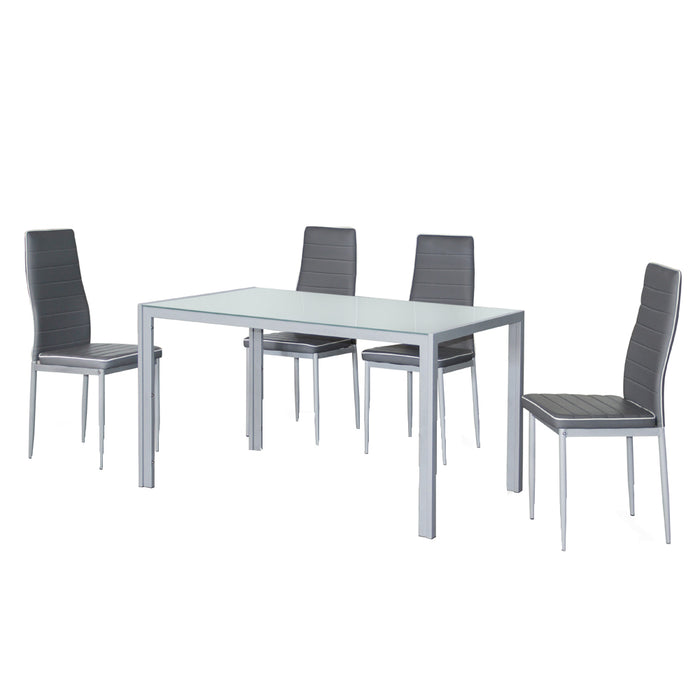 Set Pancho Tav Satinato + 4 S Satecocenere B Bianco