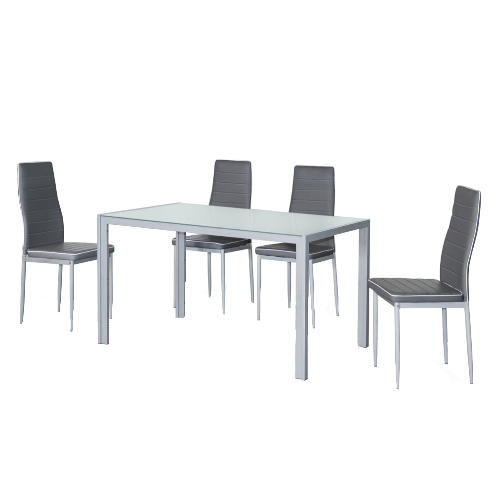 Set Pancho Tav Satinato + 4 S Satecocenere B Bianco