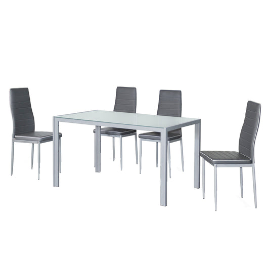 Set Pancho Tav Satinato + 4 S Satecocenere B Bianco