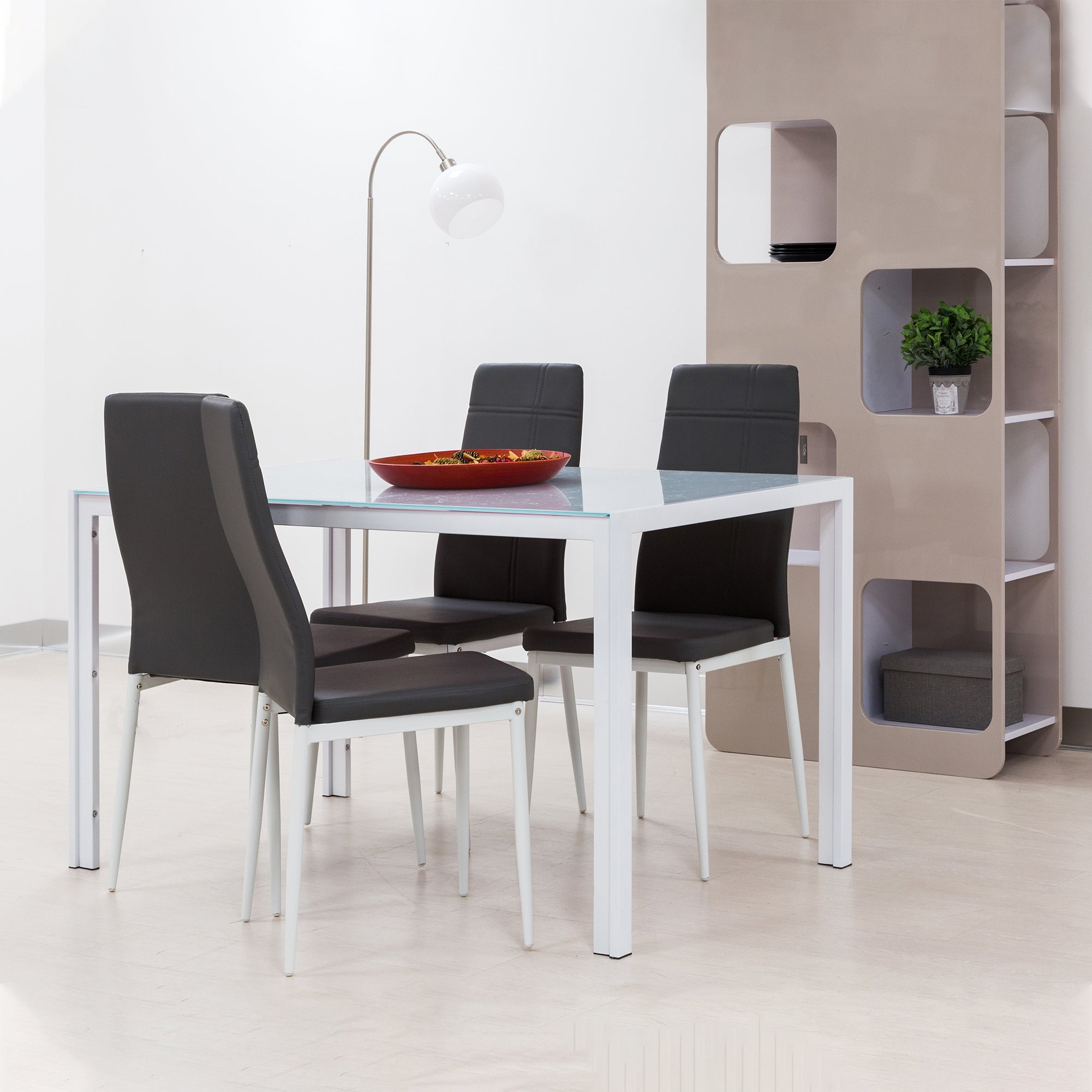 Set Benny/Jolly Tav Bianco+4S Ecogrigie/Gambe Bianche