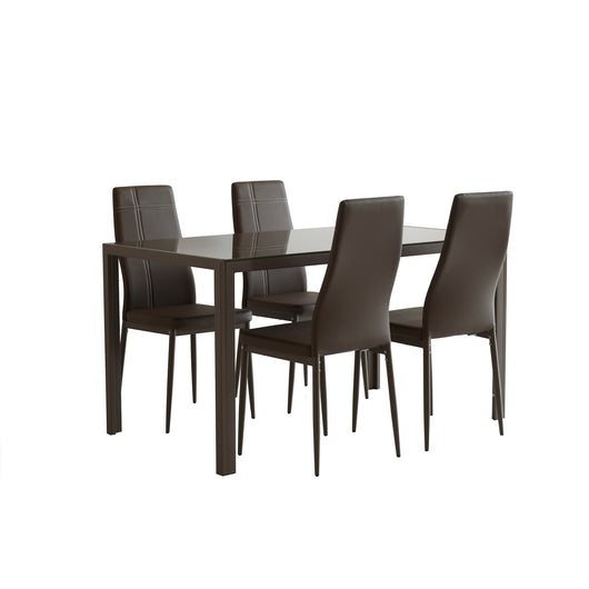 Set Benny/Jolly Tavolo+4 Sedie Tortora Medio 