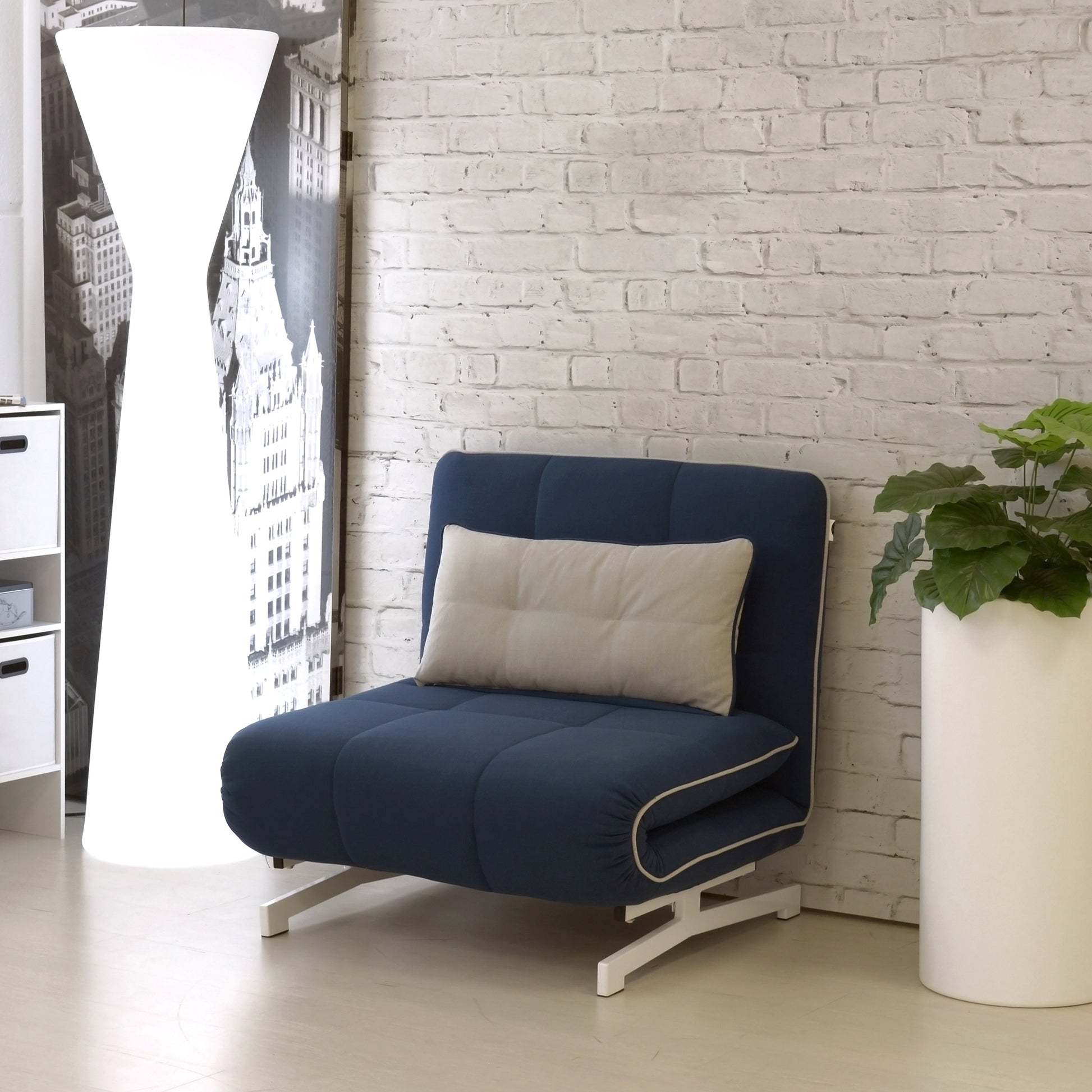 Poltrona/Letto Roger Blue/Bordo Grigio