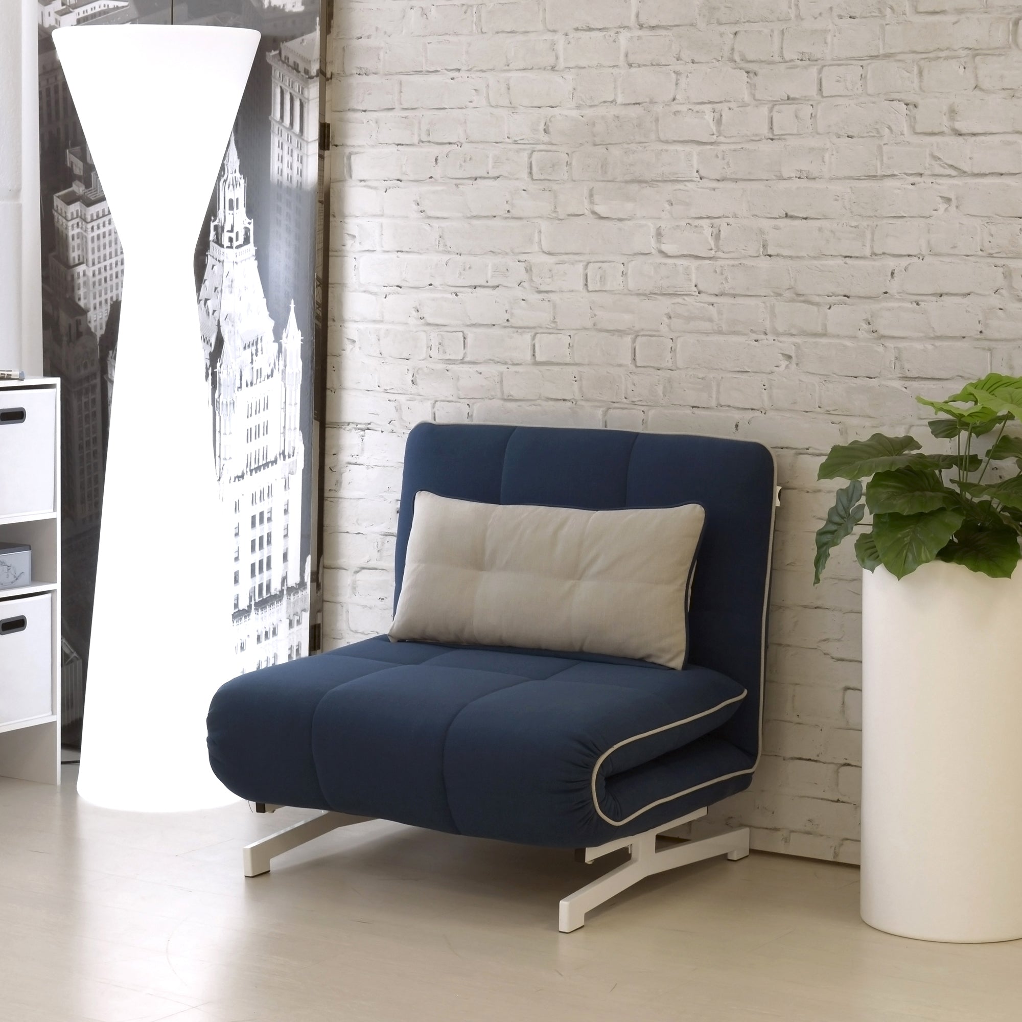 Poltrona/Letto Roger Blue/Bordo Grigio