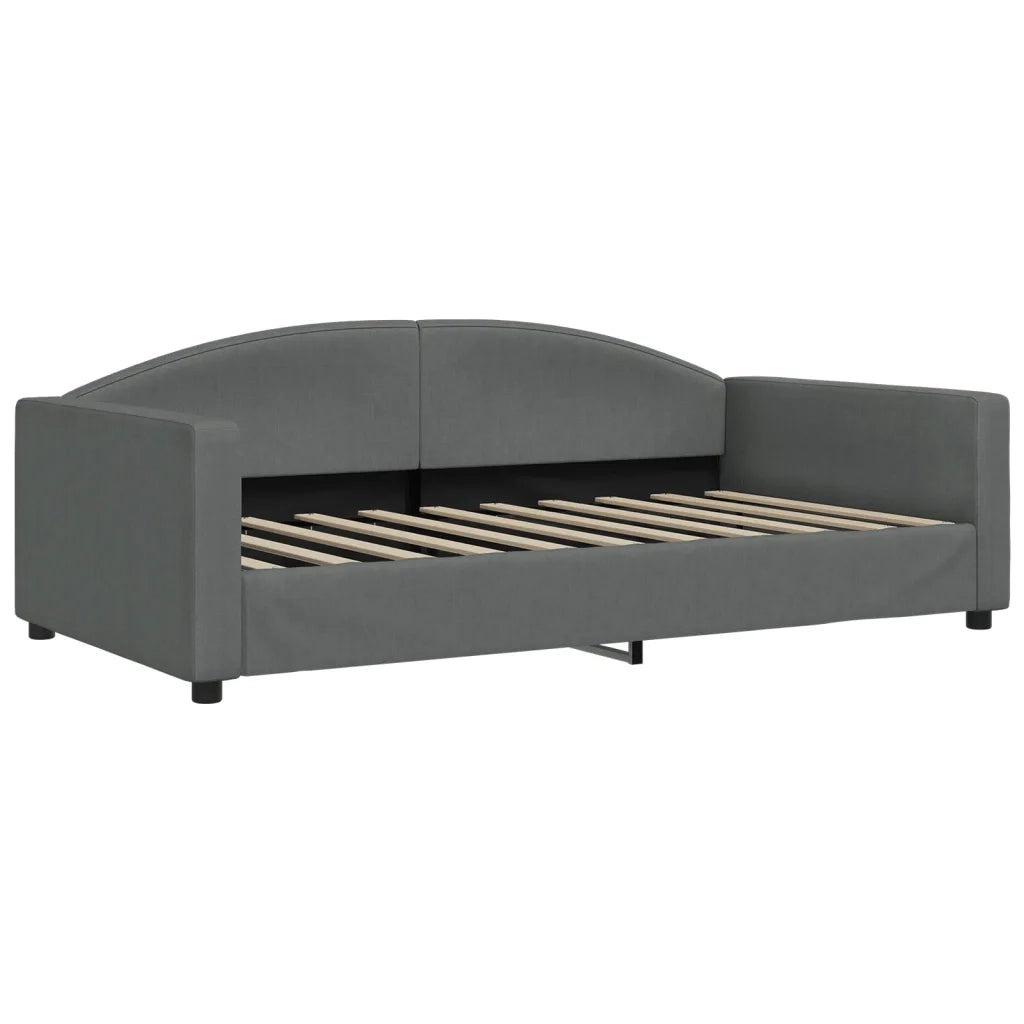 Letto da Giorno Grigio Scuro 100x190 cm in Tessuto 354127
