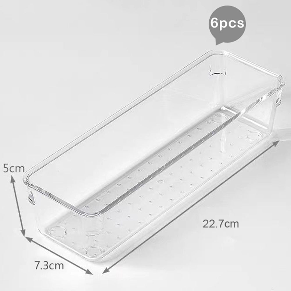 Set 25 Pezzi Organizer per Cassetti in Plastica Trasparente Divisorio Salvaspazio