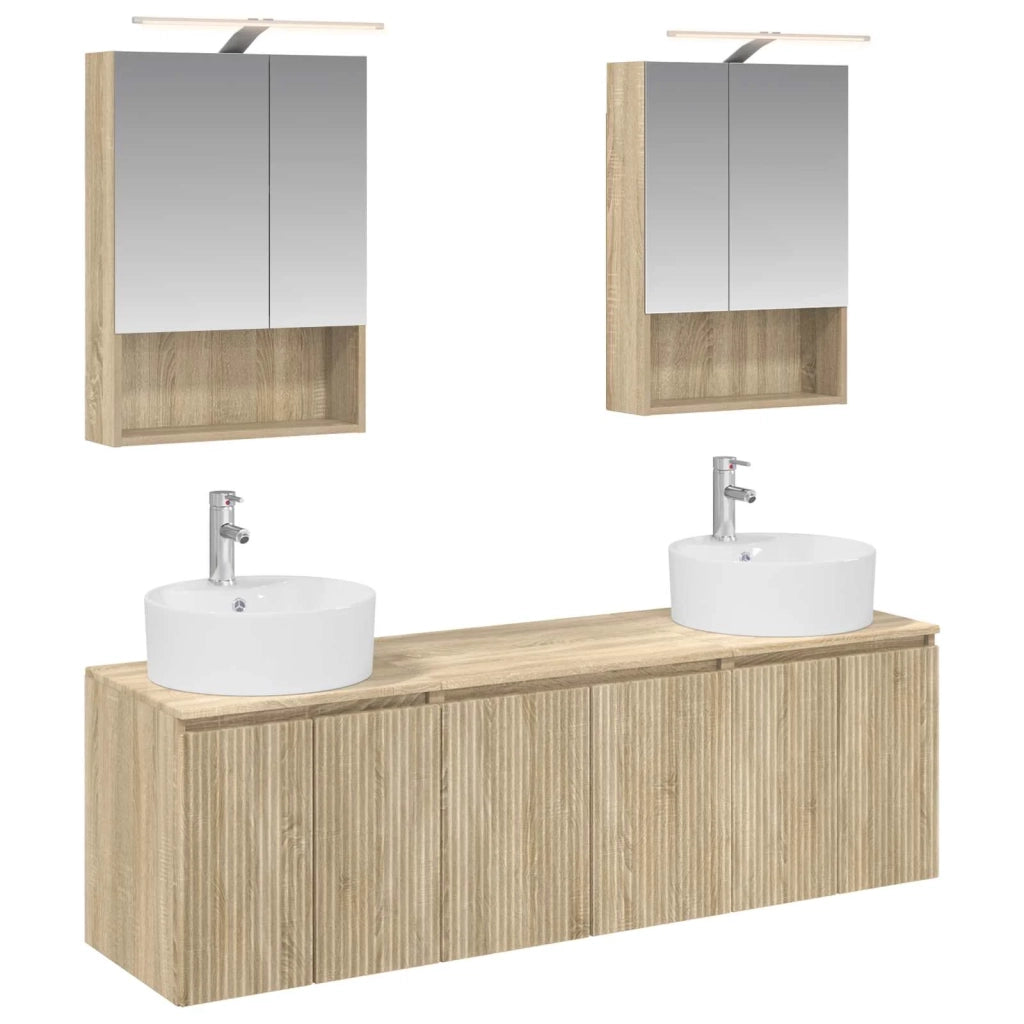 Set di Armadi da Bagno 5 pcs Rovere Sonoma Legno ingegnerizzato 3406441