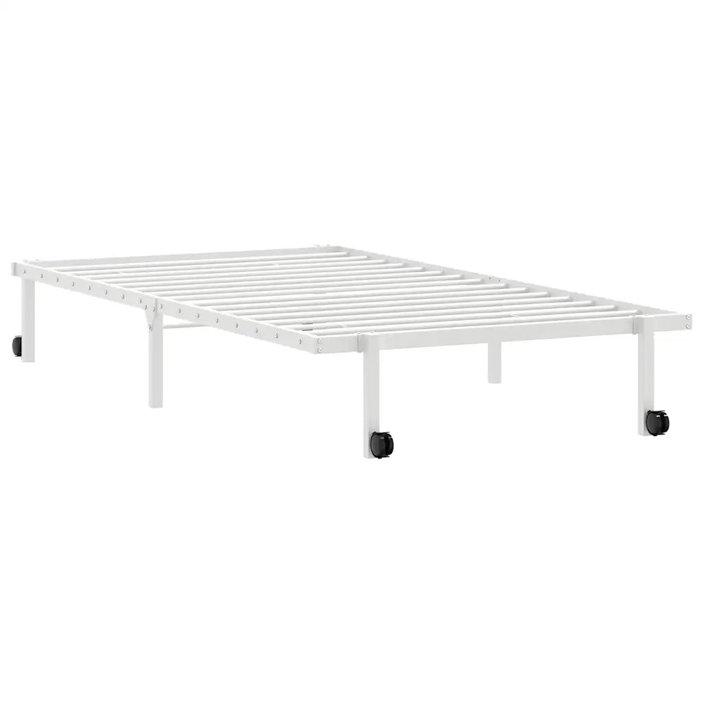 Giroletto senza Materasso Pieghevole Bianco 100x200 cm Acciaio 4103969