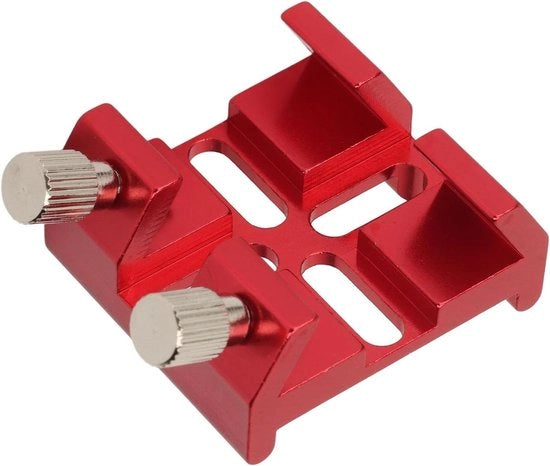 Sistema di Montaggio Universale per Telescopi Ottici con Base in Lega di Alluminio, 2 Viti a 2 Pollici e Viti M4, Beugel di Montaggio in Rosso