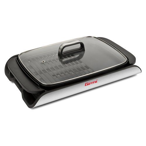 Griglia elettrica girmi bq9100 grill & barbecue black e silver