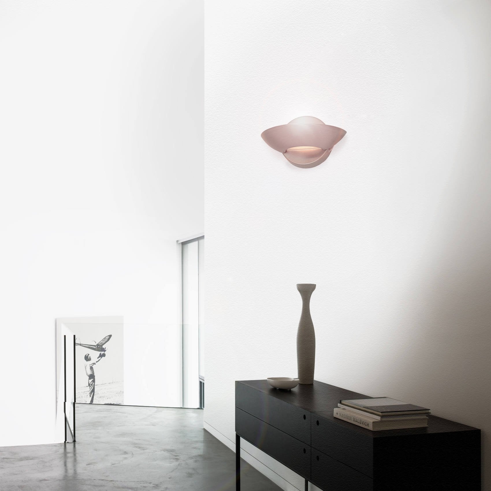 Tresivio, Lampada da Parete Materiale Struttura in Vetro, Grigio