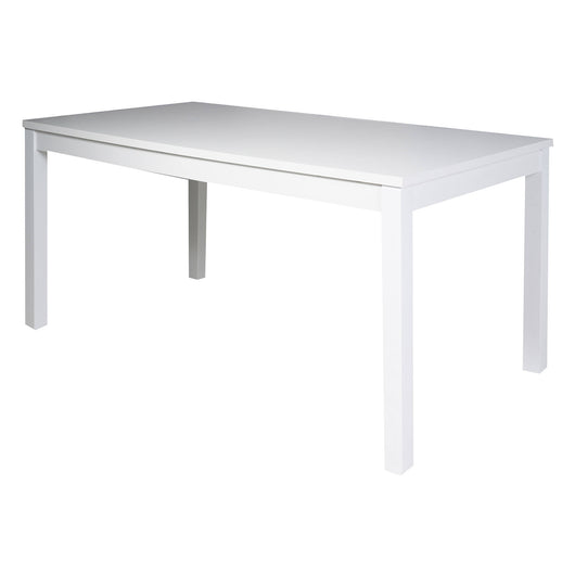 Tavolo allungabile 0, Tavolo da pranzo estensibile, Consolle multiuso con allunghe, Bianco frassinato, Cm 160x90h76
