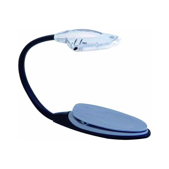Velamp IN232 Goose Lampada da Lettura LED a Clip Braccio Flessibile 360° Autonomia 13h 6000K 0.1W colore Grigio