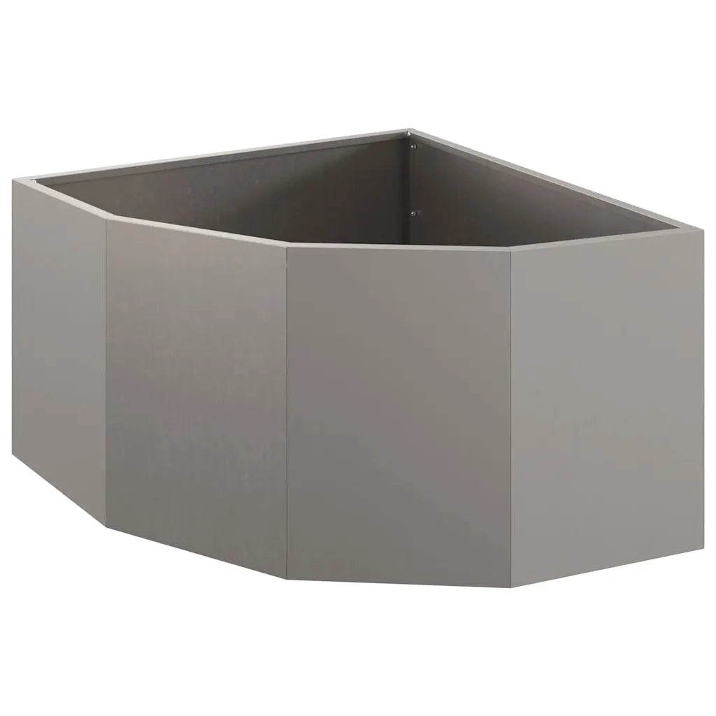 Vaso d'angolo-Fioriera-Contenitore per Piante Ruggine 60 x 60 x 35 cm acciaio corten