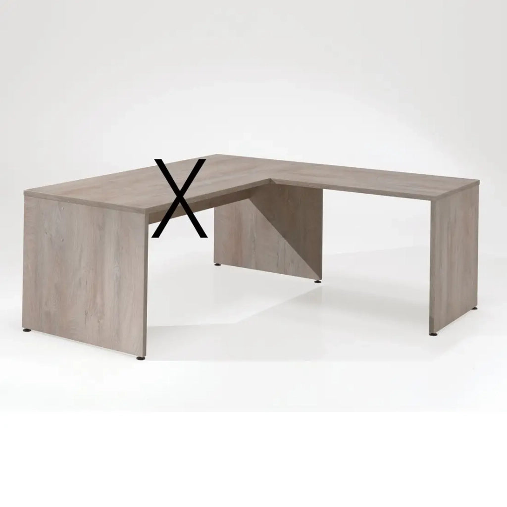 Ritorno per scrivania YUKON – 100 cm in rovere grezzo – Estensione design per ufficio professionale
