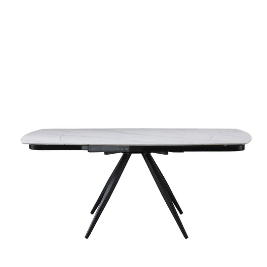 Tavolo Florida Bianco C/Venature/Gambe Nere