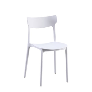 Set Da 4, Sedie Star In Polipropilene Bianca