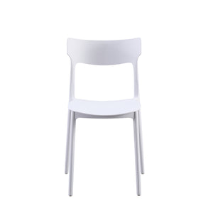 Set Da 4, Sedie Star In Polipropilene Bianca