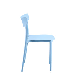 Set Da 4, Sedie Star In Polipropilene Blu