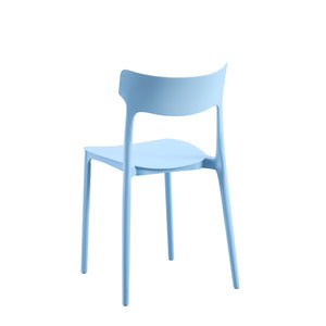 Set Da 4, Sedie Star In Polipropilene Blu