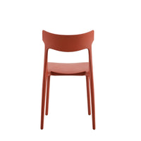 Set Da 4, Sedie Star In Polipropilene Rosso Acero