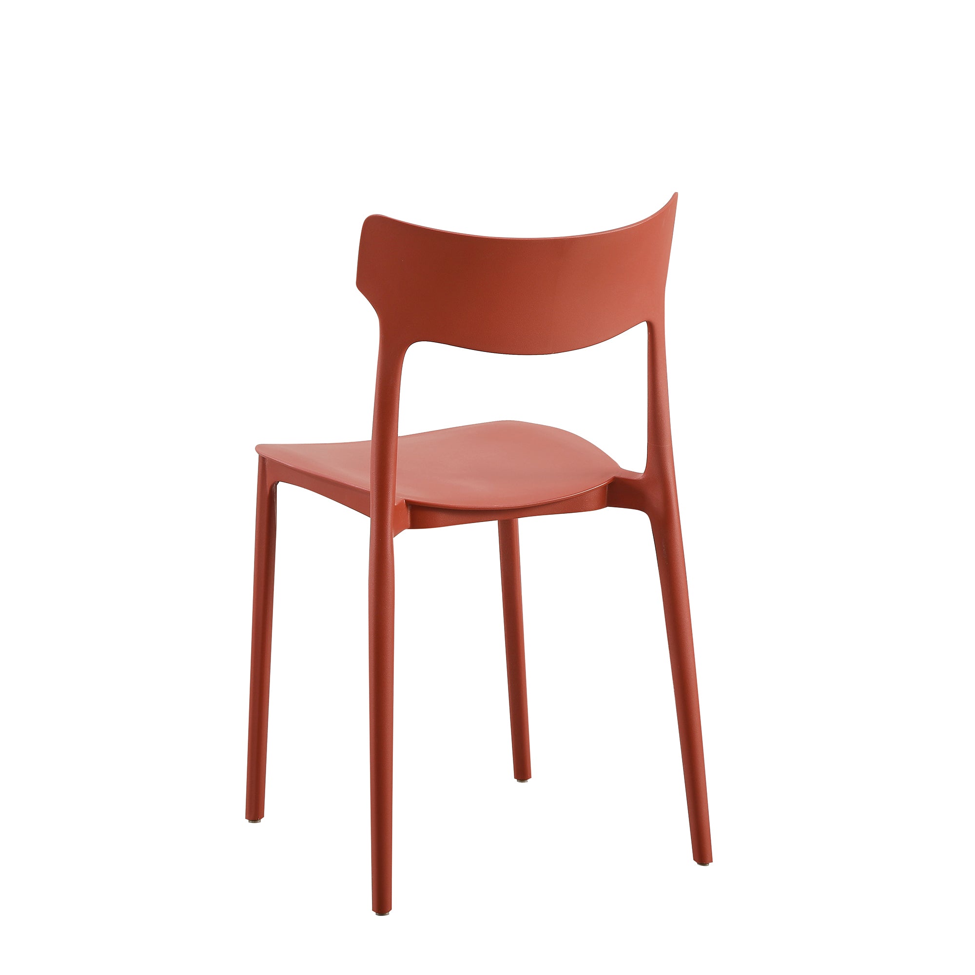 Set Da 4, Sedie Star In Polipropilene Rosso Acero