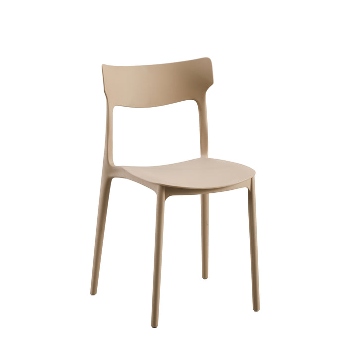 Set Da 4, Sedie Star In Polipropilene Tortora