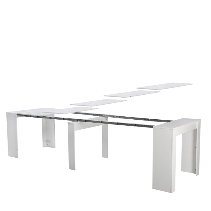 Tavolo Consolle Artic Finitura Bianco Frassino