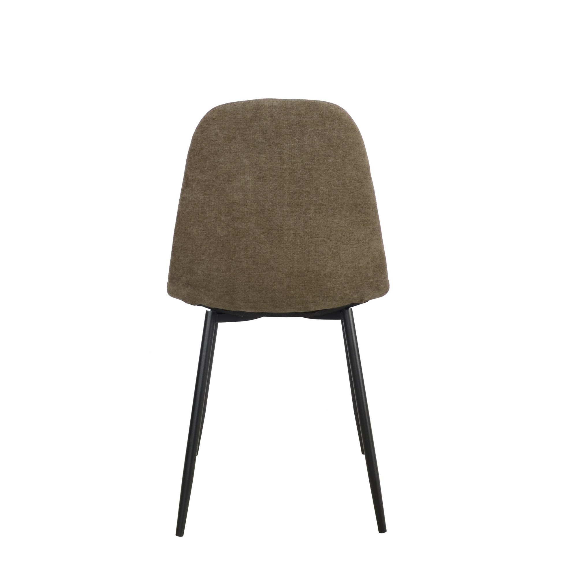 Set Da 4, Sedia New Lena Tessuto Tortora Gambe Nere Per Soggiorno, Cucina E Arredo Bar