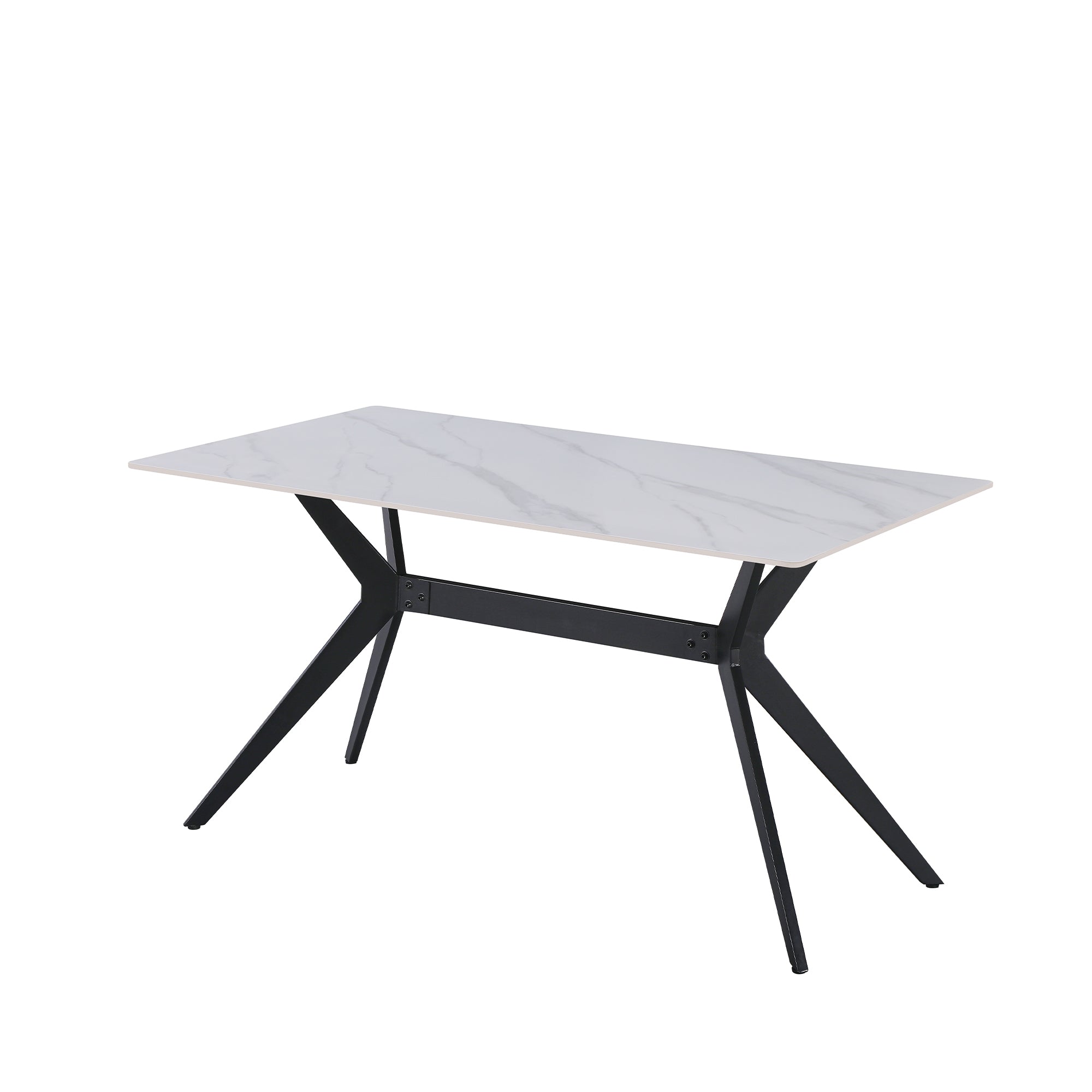 Tavolo Texas 140*80 Calacatta Bianco/Gambe Nere