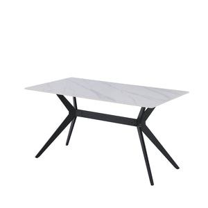 Tavolo Texas 140*80 Calacatta Bianco/Gambe Nere