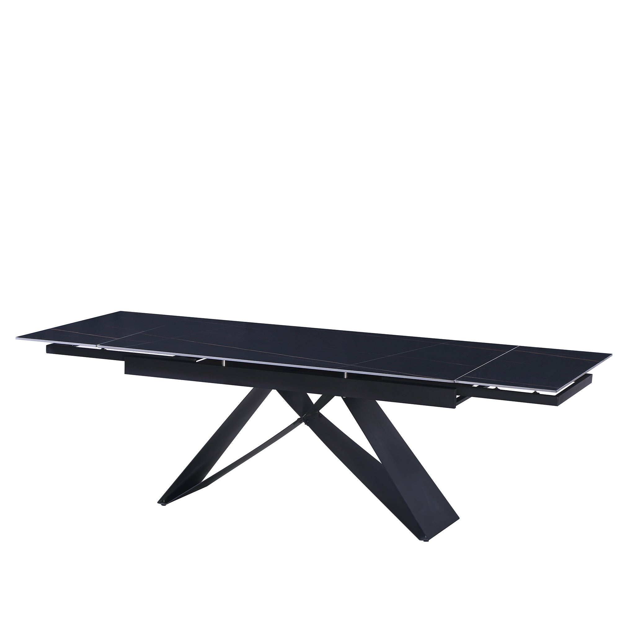 Tavolo Iago New Calacatta Nero/Gambe Nere