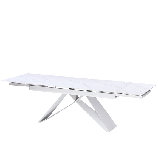 Tavolo Iago New Calacatta Bianco/Gambe Bianche