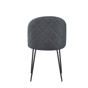 Set Da 4, Sedia Tamara Tess. Cenere Gambe Nere Per Soggiorno, Cucina E Arredo Bar