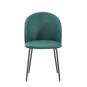 Set Da 4, Sedia Tamara Tess. Verde Inglese Gambe Nere Per Soggiorno, Cucina E Arredo Bar