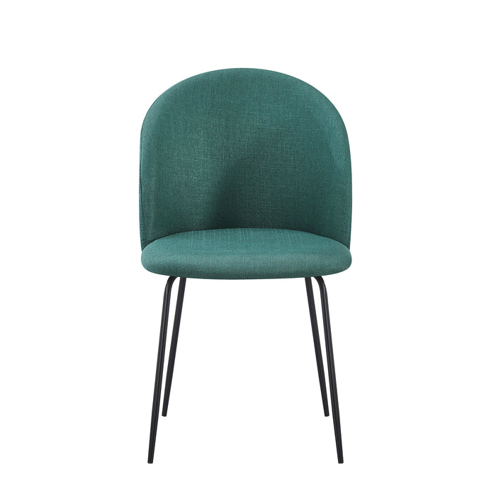 Set Da 4, Sedia Tamara Tess. Verde Inglese Gambe Nere Per Soggiorno, Cucina E Arredo Bar