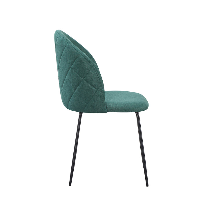 Set Da 4, Sedia Tamara Tess. Verde Inglese Gambe Nere Per Soggiorno, Cucina E Arredo Bar